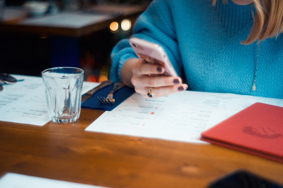person checking documents