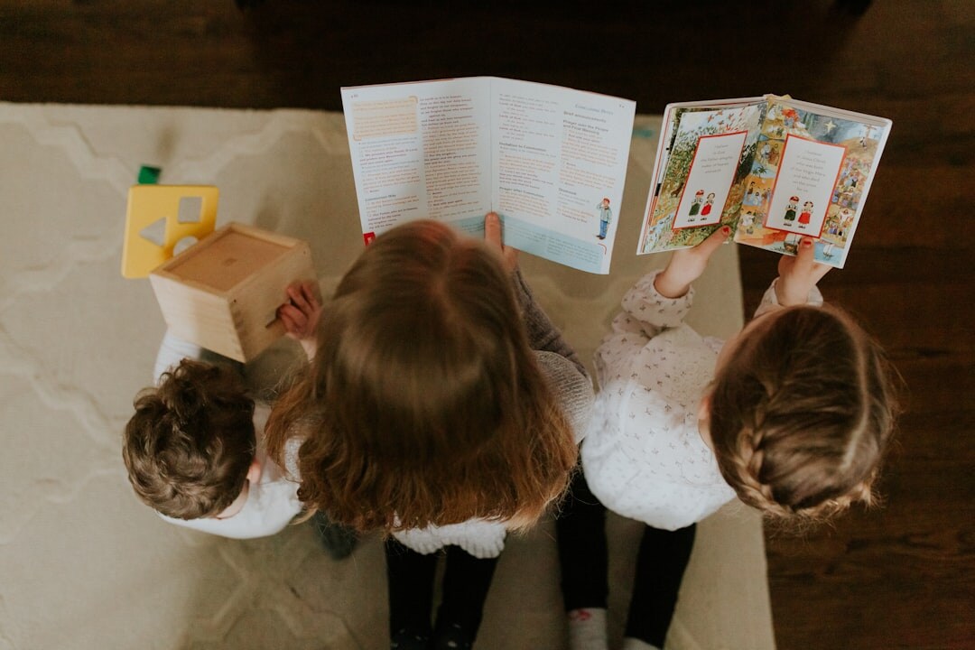 family reviewing documents